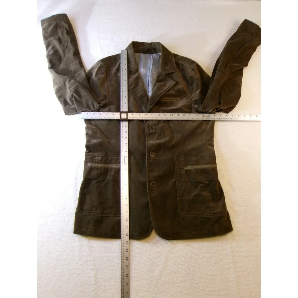 Fossil Mens Corduroy Blazer Jacket Brown Cotton 3 Button Sport Coat‎ Size L